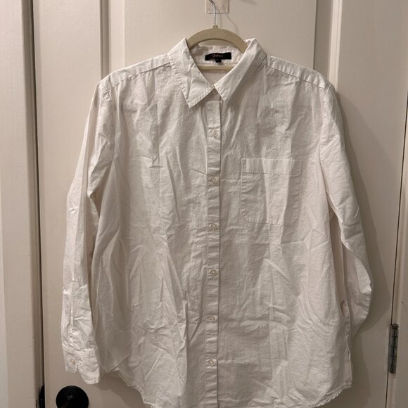 Quince 100% Organic Cotton Poplin Maternity Long Sleeve Shirt - Picture 7 of 7